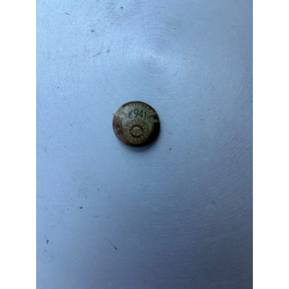 Vintage October 1941 UAW CIO Union Dues Pin Button Labor History 0.75 Inch